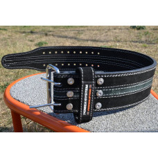 Пояс шкіряний для пауерліфтингу Power System PowerLifting Line XL, чорний-сірий, код: PS-3800_XL_Black_Grey