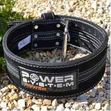 Пояс шкіряний для пауерліфтингу Power System PowerLifting Line XL, чорний-сірий, код: PS-3800_XL_Black_Grey