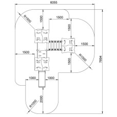 Ігровий комплекс InterAtletika Травень, 3056х4397х2495 мм, код: TL103-SM