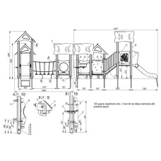 Ігровий комплекс InterAtletika Травень, 3056х4397х2495 мм, код: TL103-SM