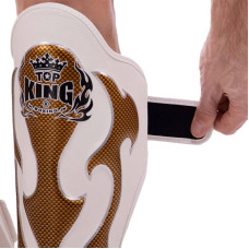 Захист гомілки та стопи для єдиноборств Top King Super Snake M білий-золотий, код: TKSGEM-01GD-W_MWY-S52