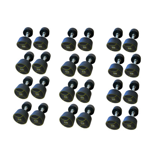 Уретановий гантельний ряд Generation Fitness FF51D4B-10/37,5kg (12 пар) 570 кг, код: 522928-AX
