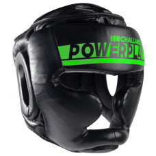 Боксерський шолом тренувальний PowerPlay XL, чорний-зелений, код: PP_3048_XL_Bl/Green