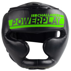 Боксерський шолом тренувальний PowerPlay XL, чорний-зелений, код: PP_3048_XL_Bl/Green