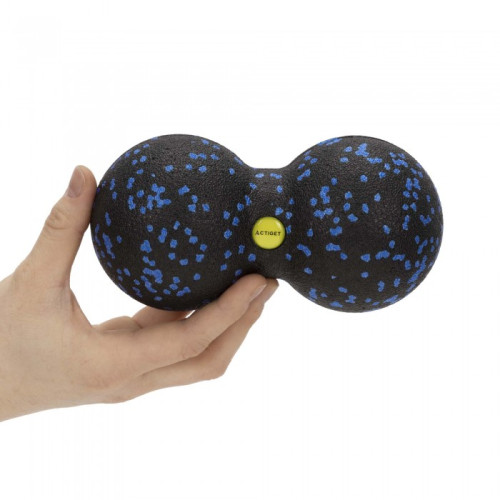 Масажний м'яч подвійний Actiget EPP 8 x 16 см Black/Blue, код: ACT0097