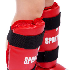 Захист гомілки і стопи SportKo S червоний, код: SP-331-R_S