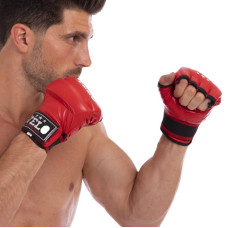 Рукавички для змішаних єдиноборств MMA Velo L червоний, код: ULI-4023_LR