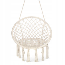Крісло-гойдалка 4Fizjo Boho Dream 80 см підвісна, плетена, бежевий, код: P-5905973404518