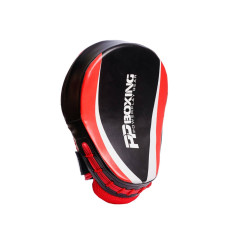 Лапи боксерські PowerPlay PU пара, 230х190х60 мм, чорний-червоний, код: PP_3050_Red