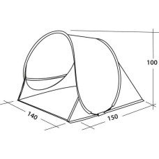 Намет пляжний EasyCamp Oceanic Grey/Sand (120433), код: 929588-SVA