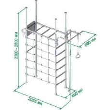 Гімнастична драбина Romana Pegas 2035х860х2800 мм, фіолетова, код: M-10049119-IN