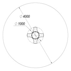Гойдалка балансир InterAtletika 4-х місний, 1000х1000х623 мм, код: T215-SM