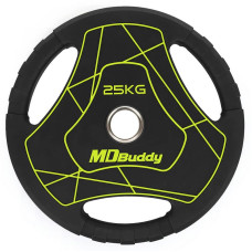 Диски поліуретанові MD Buddy 25кг, чорний, код: TA-9647-25-S52