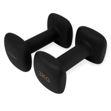 Гантелі вінілові Cornix Square 2x3 кг, чорний, код: XR-0408