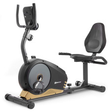 Горизонтальний велотренажер Hop-Sport Root HS-040L чорно-золотистий, код: 5902308219878