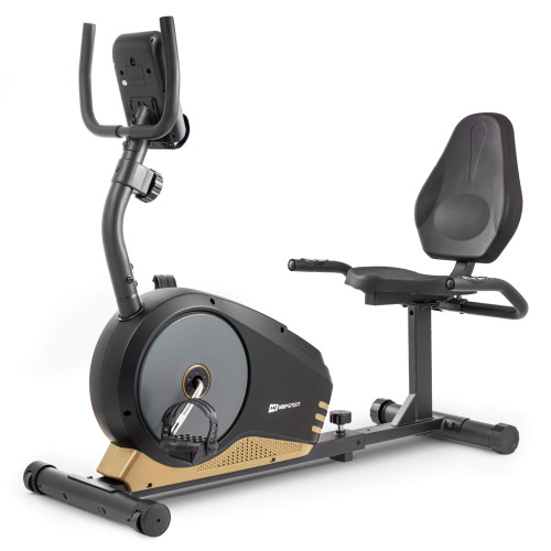 Горизонтальний велотренажер Hop-Sport Root HS-040L чорно-золотистий, код: 5902308219878