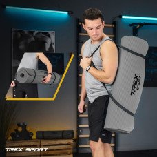 Килимок для йоги Trex Sport TX-029NGM NBR 2см 190х80 сірий,код: 5902308235281