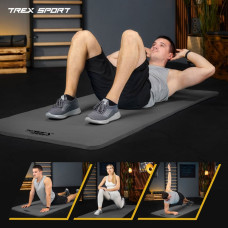 Килимок для йоги Trex Sport TX-029NGM NBR 2см 190х80 сірий,код: 5902308235281