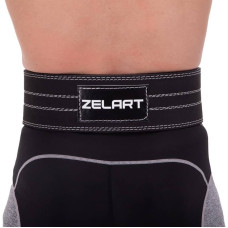 Пояс атлетичний шкіряний Zelart ширина 10см XS чорний, код: SB-165150_XS-S52