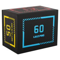 Бокс пліометричний тумба для кросфіту LiveUp Пліобокс 500х600х750мм, чорний, код: LP8155