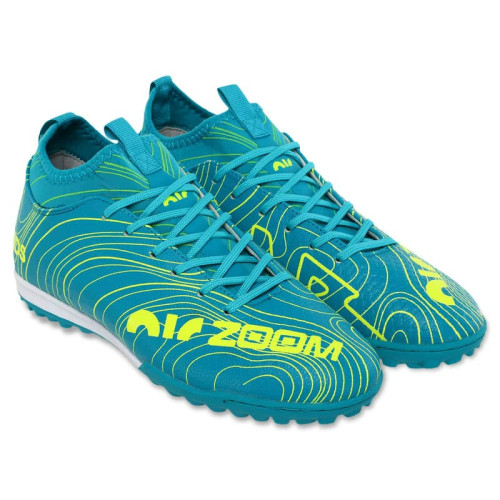 Сороконіжки футбольні Zoom, розмір 45, синій-салатовий, код: 230313-2_45