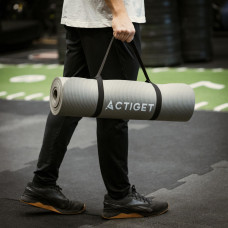 Килимок для йоги та фітнесу Actiget NBR 183 x 61 x 1 cм, сірий, код: ACT0019