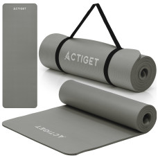 Килимок для йоги та фітнесу Actiget NBR 183 x 61 x 1 cм, сірий, код: ACT0019