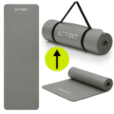 Килимок для йоги та фітнесу Actiget NBR 183 x 61 x 1 cм, сірий, код: ACT0019