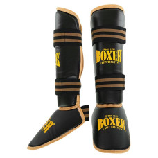 Захист гомілки та стопи для єдиноборств Boxer New, розмір M, чорний, код: 2004-4-N_MBK