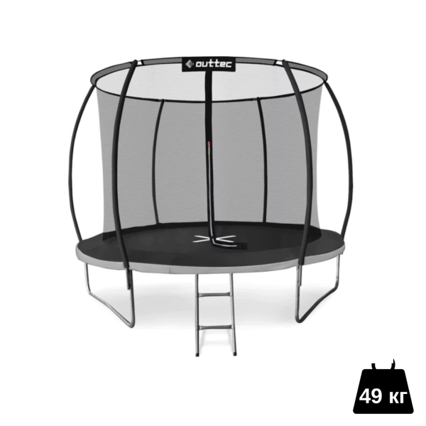 Батут Outtec Premium 10ft (312см) чорно-сірий з внутрішньою сіткою, код: 5907766665847