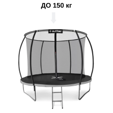 Батут Outtec Premium 10ft (312см) чорно-сірий з внутрішньою сіткою, код: 5907766665847