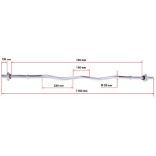 Гриф W-подібний BioGym 25 мм, код: TA-8064