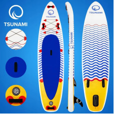 Надувна SUP дошка Tsunami 350 см з веслом Wave, код: P-5907739316417