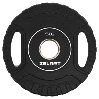Блини диски CPU покриття 2 Handle металева втулка Zelart ø51мм, 5кг, чорний, код: TA-3438-5
