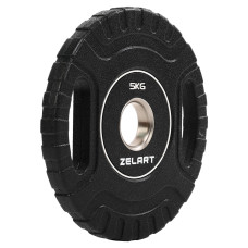 Блини диски CPU покриття 2 Handle металева втулка Zelart ø51мм, 5кг, чорний, код: TA-3438-5