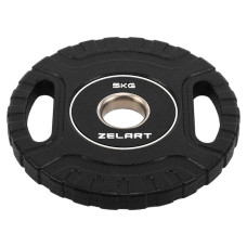 Блини диски CPU покриття 2 Handle металева втулка Zelart ø51мм, 5кг, чорний, код: TA-3438-5