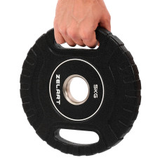 Блини диски CPU покриття 2 Handle металева втулка Zelart ø51мм, 5кг, чорний, код: TA-3438-5