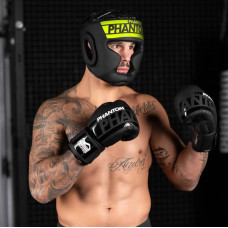 Боксерський шолом Phantom Apex Full Face Neon One Size Black/Yellow, код: PHHG2303