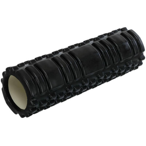 Ролер масажний циліндр (ролик мфр) FitGo Grid Combi Roller 25см, чорний, код: FI-0356_BK