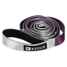 Стрічка стропа з петлями для розтяжки Ezous Stretching Strap 10 петель, сірий-фіолетовий, код: I-02-S52