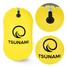 Буй для плавання Tsunami Basic надувний 410х210х190 мм, жовтий, код: P-5907739316806
