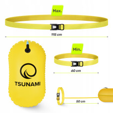 Буй для плавання Tsunami Basic надувний 410х210х190 мм, жовтий, код: P-5907739316806