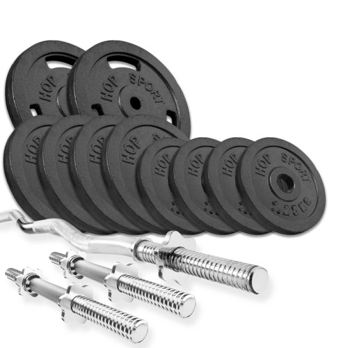 Набір Strong Hop-Sport 37кг з W-подібним і гантельними грифами,код: UT-10000666