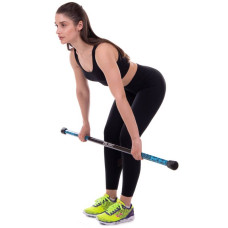 Бодібар Body Bar Zelart 4 кг, чорний-блакитний, код: FI-2611-4