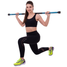 Бодібар Body Bar Zelart 4 кг, чорний-блакитний, код: FI-2611-4