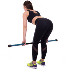 Бодібар Body Bar Zelart 4 кг, чорний-блакитний, код: FI-2611-4