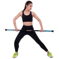Бодібар Body Bar Zelart 4 кг, чорний-блакитний, код: FI-2611-4