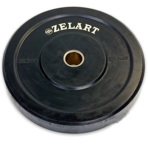 Бамперні диски для кроссфіта Zelart Z-Top Bumper Plates гумові 20кг (d-51мм), код: TA-5125-20-S52