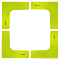 Набір плоских кутових фішок-маркерів Meta Flat Corner Marker Set of 4 25х25 см, лимоний, код: 080101514668