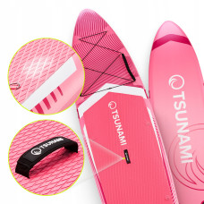 Надувна SUP дошка Tsunami Pro 350 см з веслом T10, рожевий, код: P-5905973405591